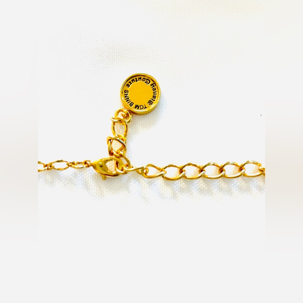 EUC Rare Tom Binns Disney Couture Necklace Gold Tone Cat Animal Teeth Character - Picture 3 of 4